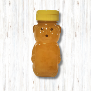 honey in bear-shaped squeezable container