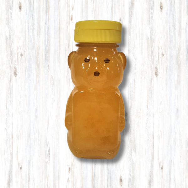 honey in bear-shaped squeezable container