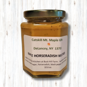 jar of maple horseradish mustard